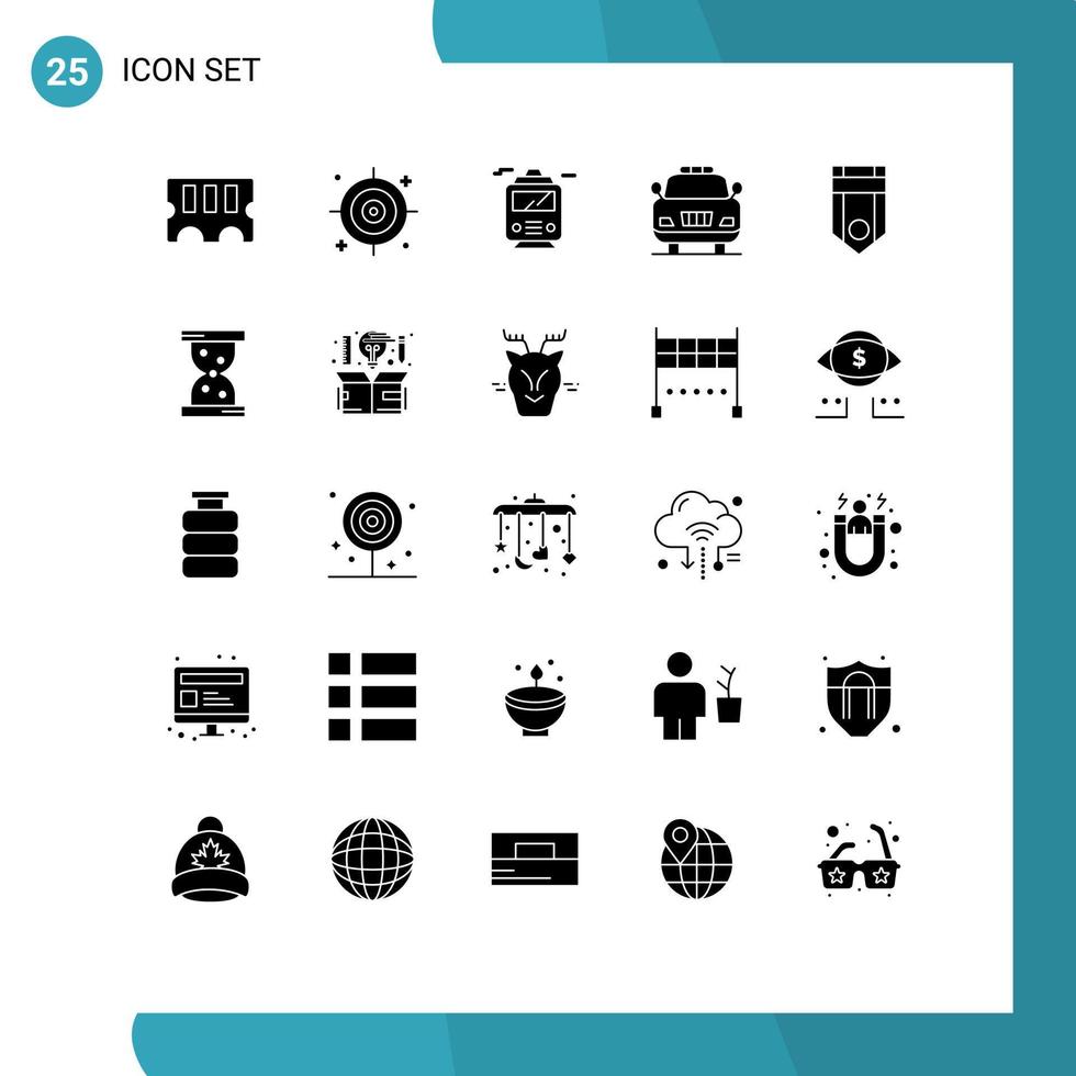 Stock Vector Icon Pack of 25 Line Signs and Symbols for glass rank transportation one badge Editable Vector Design Elements