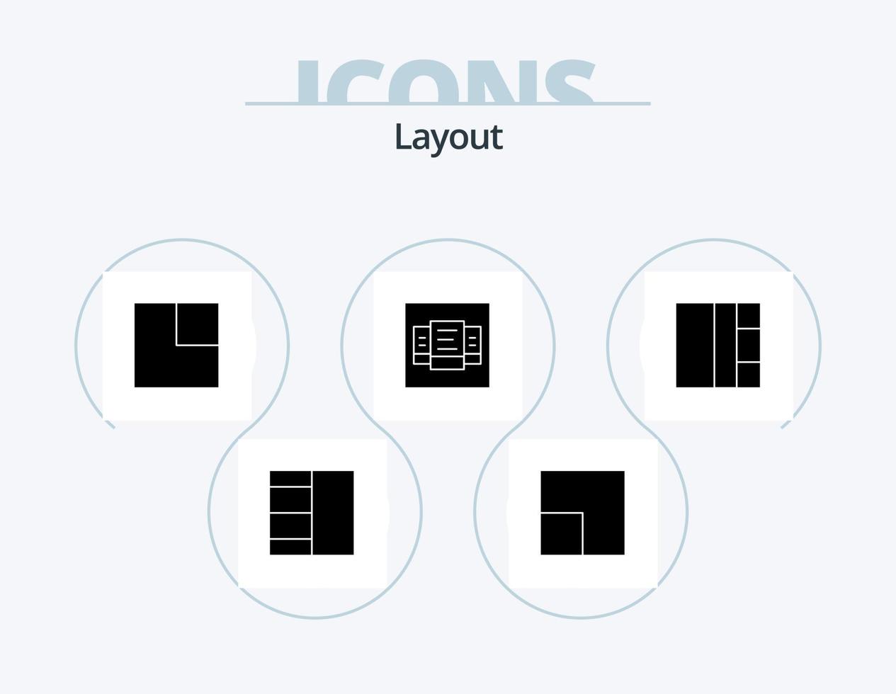 Layout Glyph Icon Pack 5 Icon Design. . scale. vector