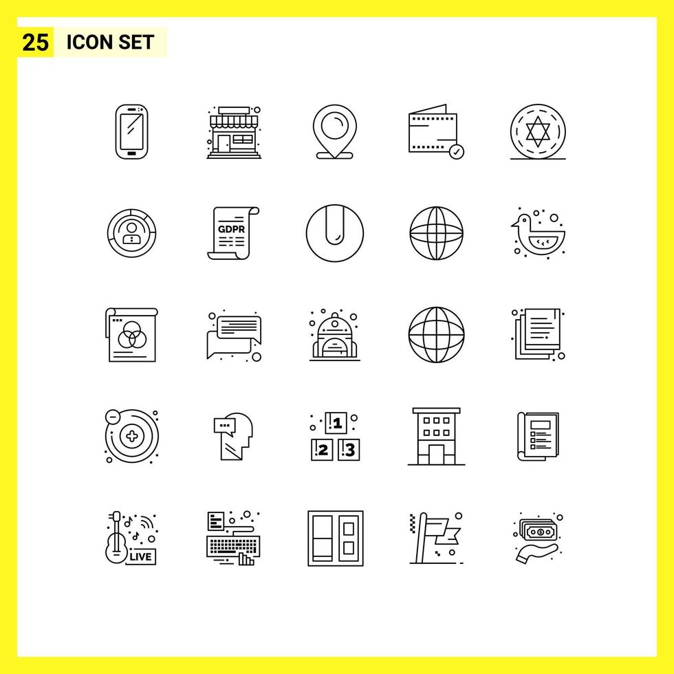Pictogram Set of 25 Simple Lines of halloween wallet location e add Editable Vector Design Elements