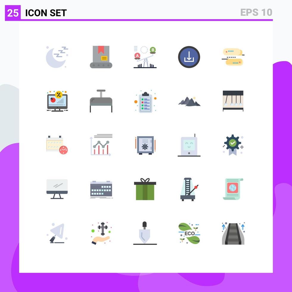 Universal Icon Symbols Group of 25 Modern Flat Colors of payment address seesaw blockchain technology download Editable Vector Design Elements