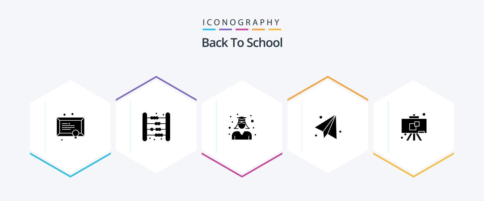 Back To School 25 Glyph icon pack including chalkboard. education. math. back to school. school vector