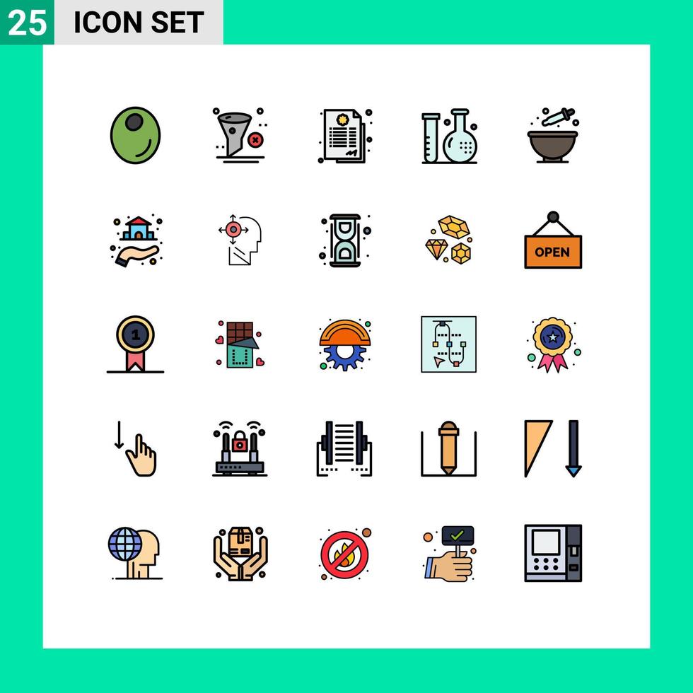 Set of 25 Modern UI Icons Symbols Signs for baking health agreement form disease Editable Vector Design Elements