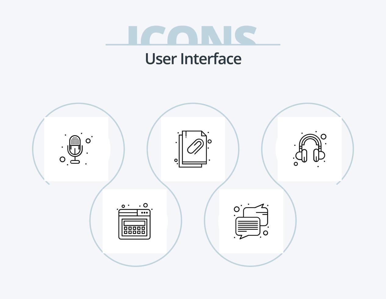 User Interface Line Icon Pack 5 Icon Design. . server. page. rack. message vector