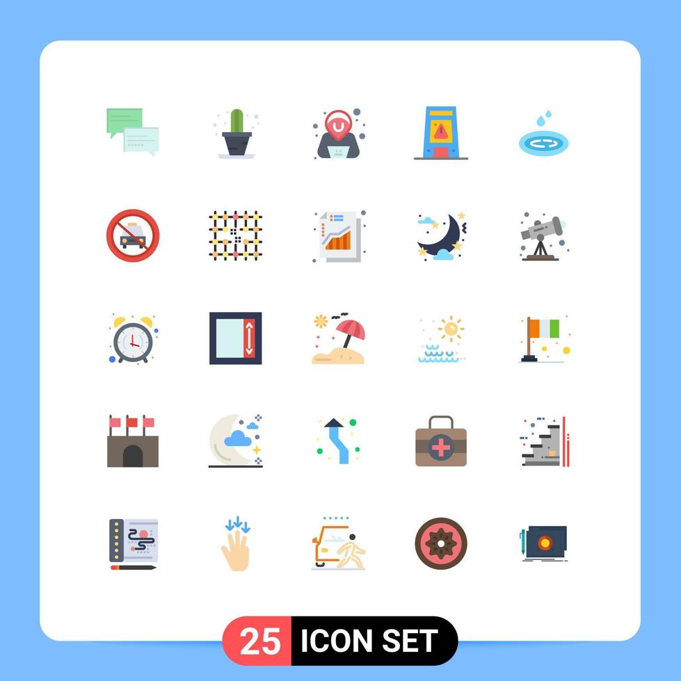 25 Flat Color concept for Websites Mobile and Apps droop rain hacker wet signaling Editable Vector Design Elements