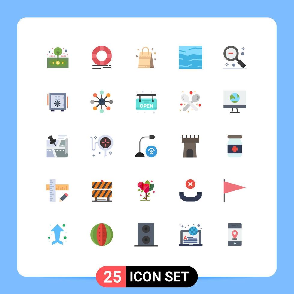 Set of 25 Modern UI Icons Symbols Signs for water river protection climate usa Editable Vector Design Elements