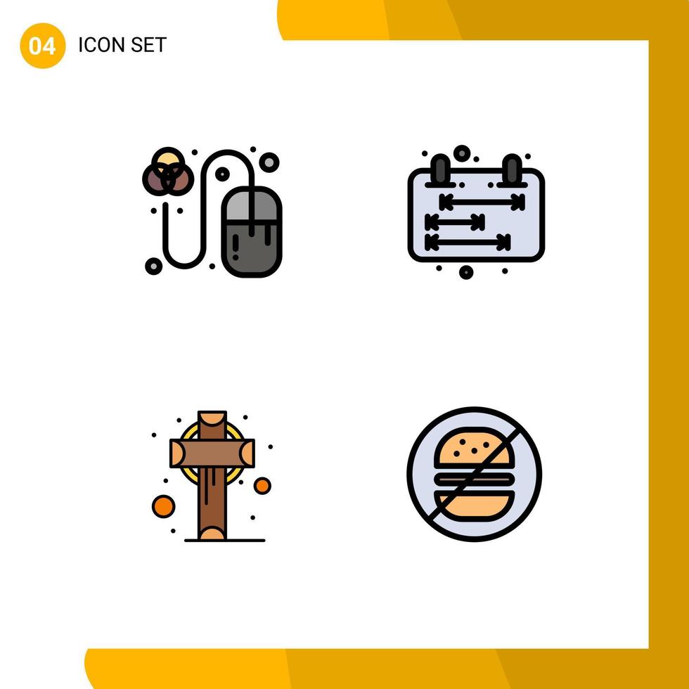 4 Creative Icons Modern Signs and Symbols of design ireland grid management saint Editable Vector Design Elements