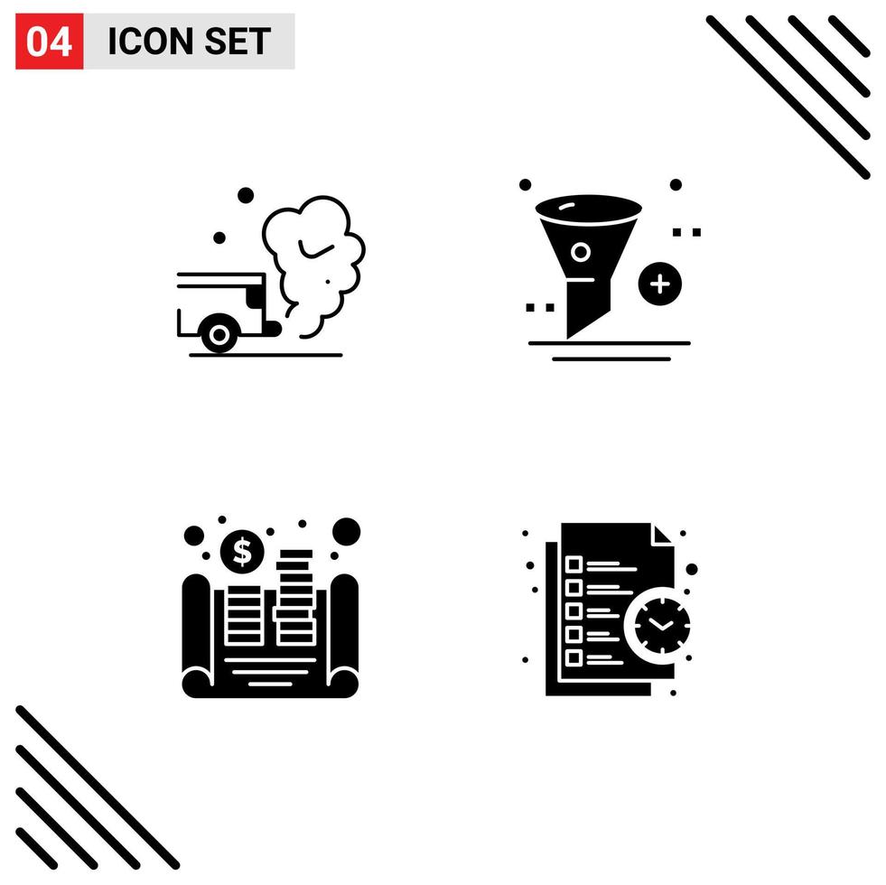 Pictogram Set of Simple Solid Glyphs of air filter pollution app coins Editable Vector Design Elements
