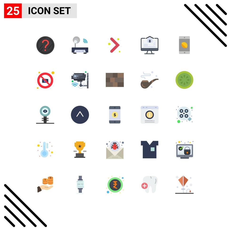 25 Creative Icons Modern Signs and Symbols of mobile disabled application arrow home real Editable Vector Design Elements