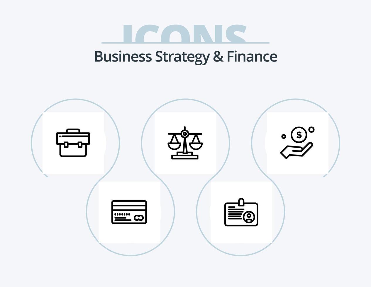 Business Strategy And Finance Line Icon Pack 5 Icon Design. signature. document. dollar. notepad. law vector