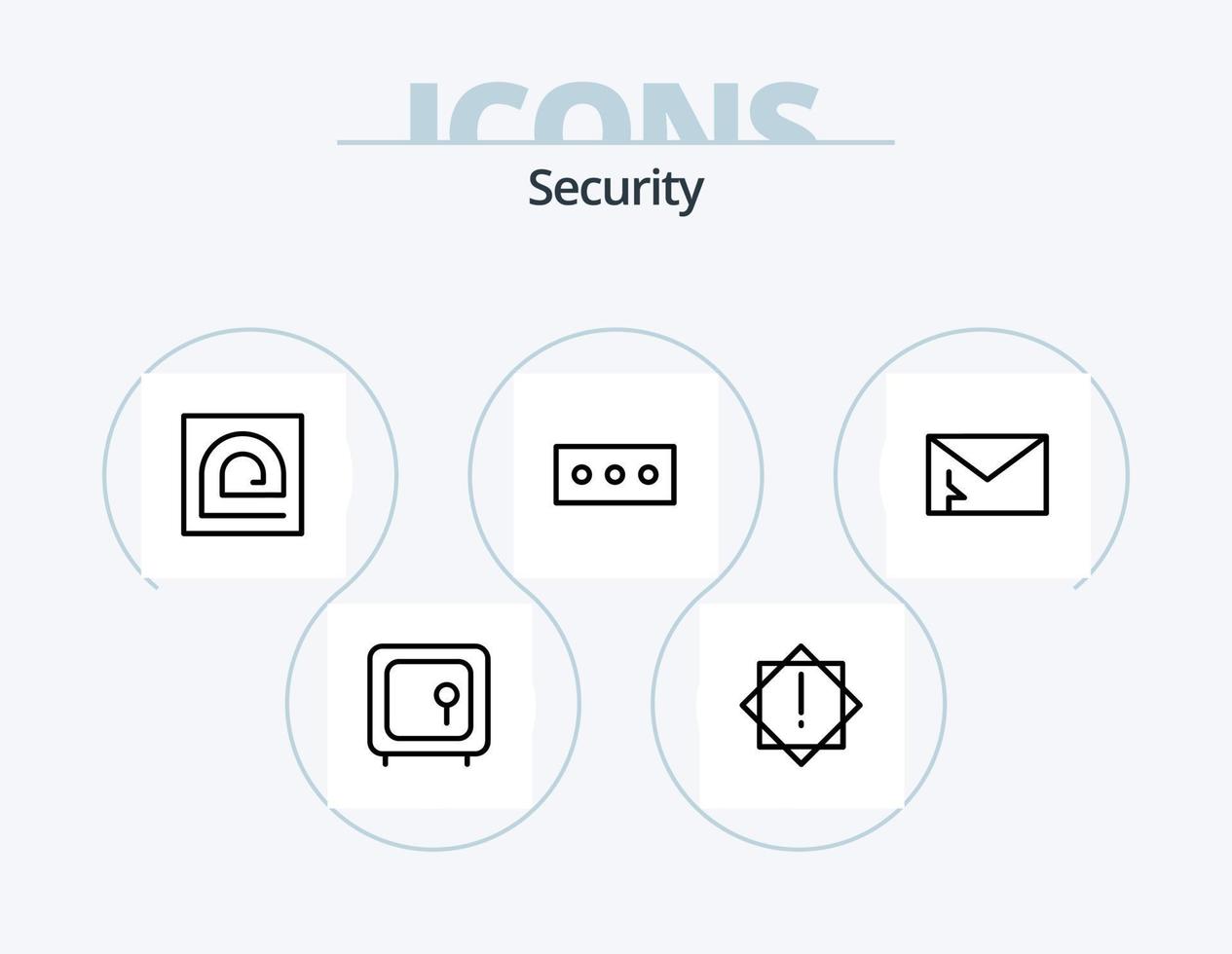 Security Line Icon Pack 5 Icon Design. box. profile. lock. privacy. padlock vector