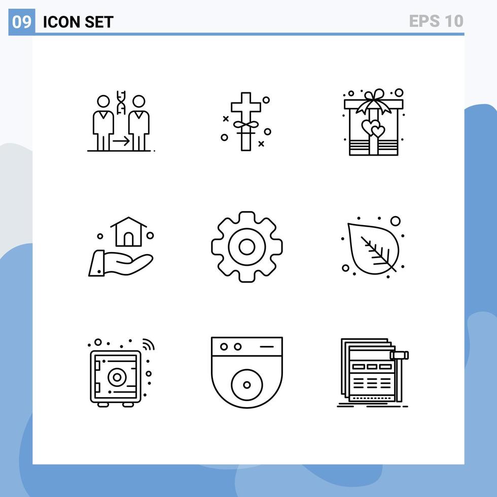 9 Thematic Vector Outlines and Editable Symbols of media construction easter build heart Editable Vector Design Elements