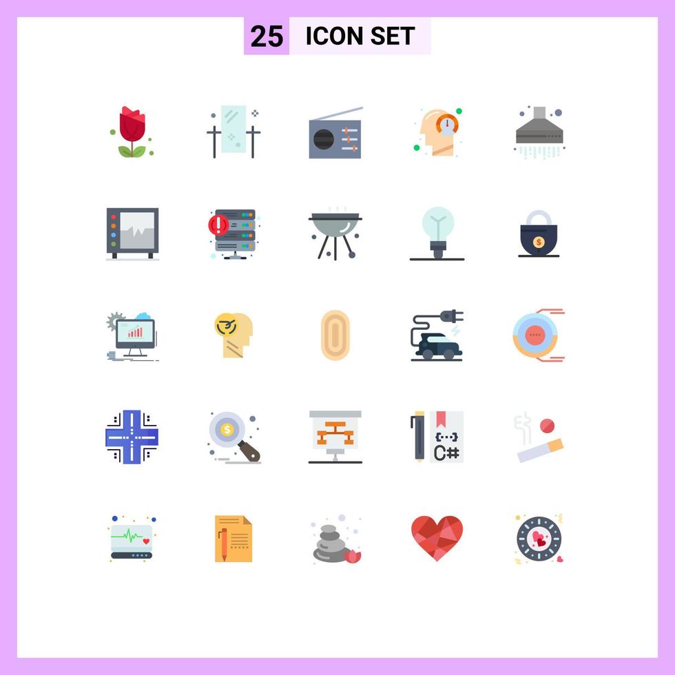 25 Flat Color concept for Websites Mobile and Apps extractor mind reflection human fast Editable Vector Design Elements