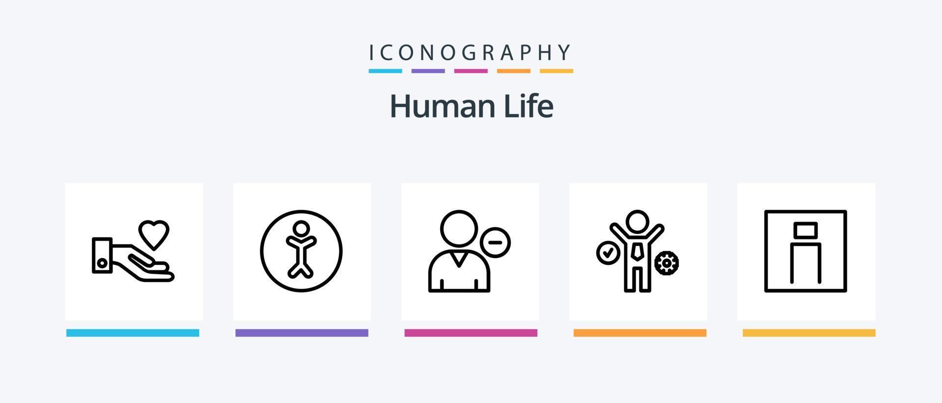 Human Line 5 Icon Pack Including interface. avatar. career. view. human eye. Creative Icons Design vector