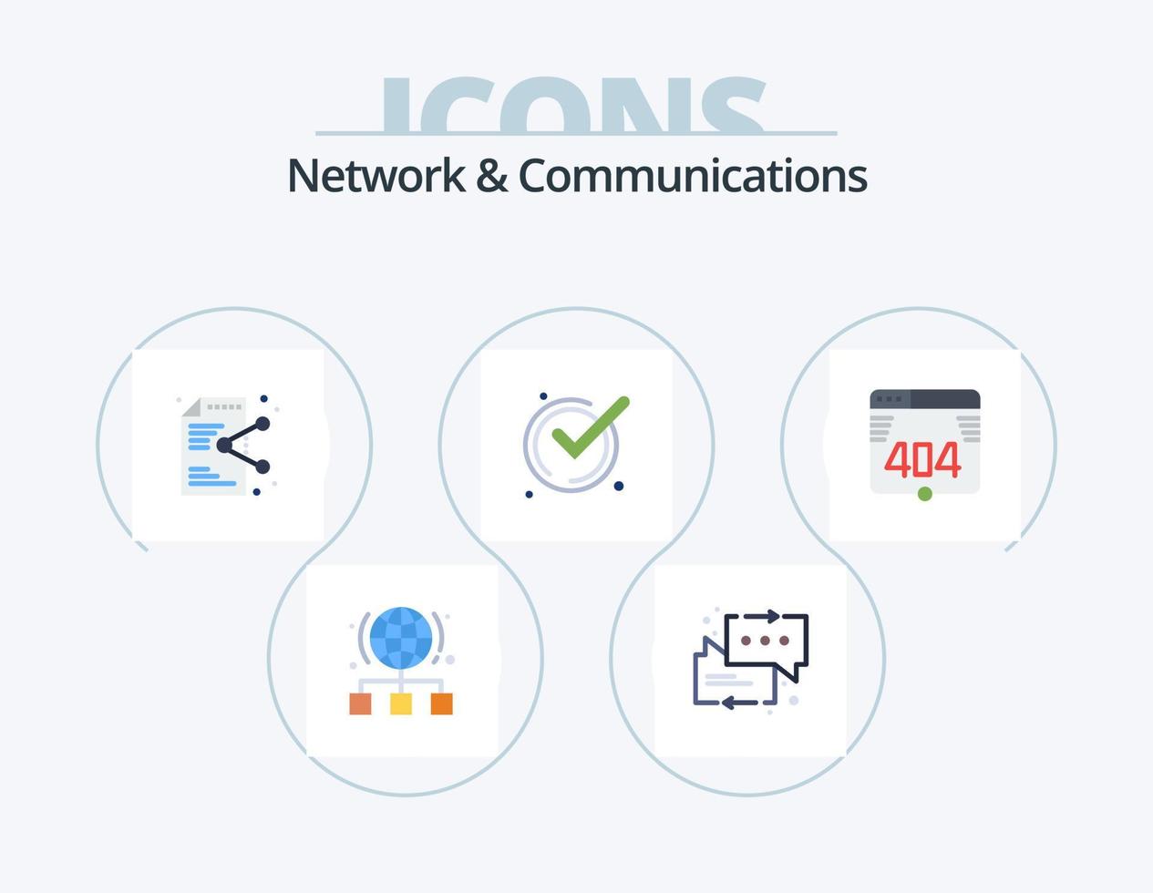 Network And Communications Flat Icon Pack 5 Icon Design. acknowledge. good. arrow. accept. application vector