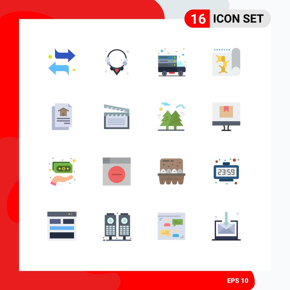 16 Creative Icons Modern Signs and Symbols of document science internet report biology Editable Pack of Creative Vector Design Elements