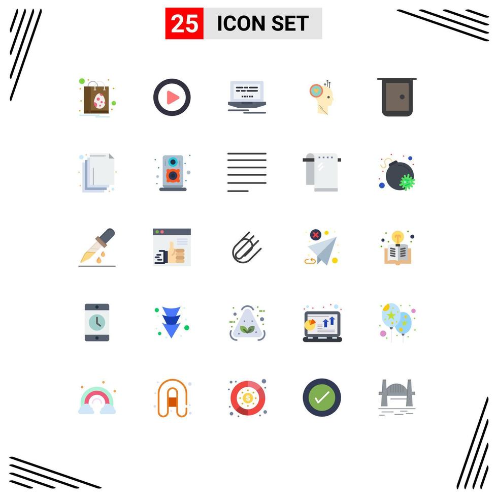 Set of 25 Modern UI Icons Symbols Signs for gate buildings web idea staff Editable Vector Design Elements