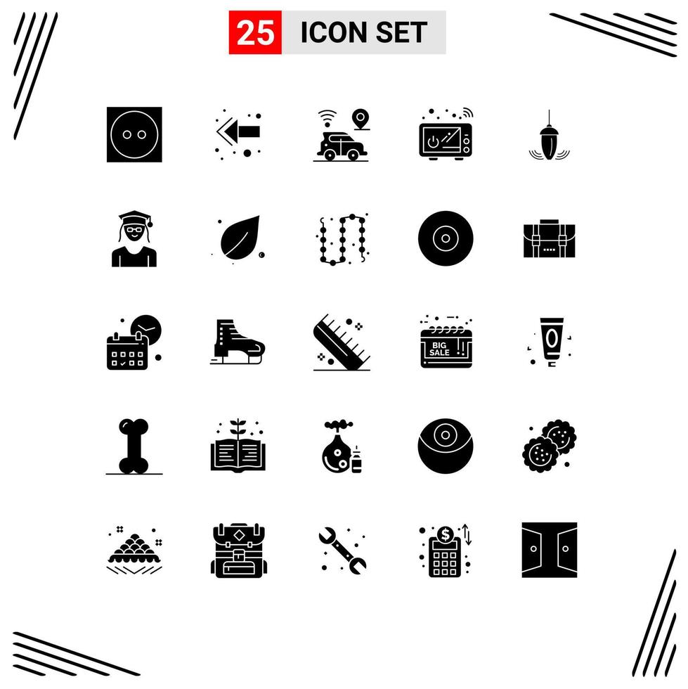 25 Creative Icons Modern Signs and Symbols of measurement sinker location microwave cooking Editable Vector Design Elements