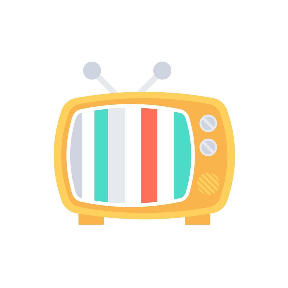 icono de tv en estilo moderno y plano aislado en fondo gris. símbolo de televisión para el diseño de su sitio web, logotipo, aplicación, ui. ilustración vectorial, eps10. vector