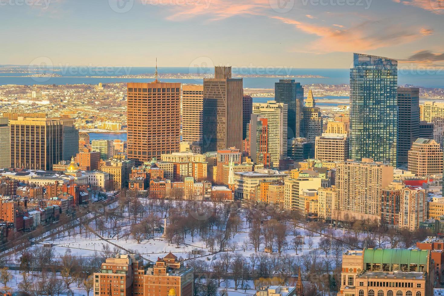 Downtown Boston city skyline  cityscape of Massachusetts in United States photo