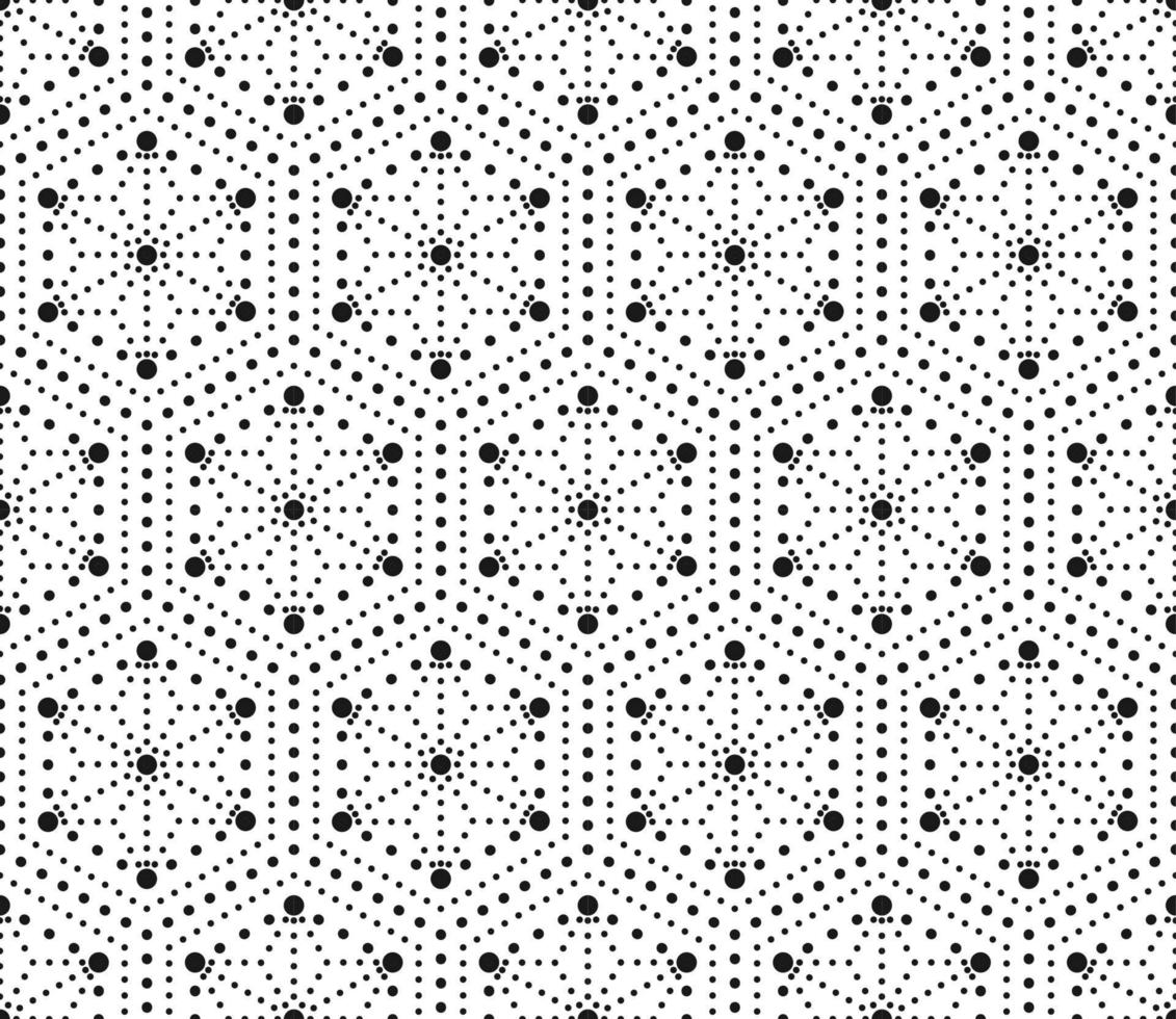 Seamless geometric black and white pattern vector