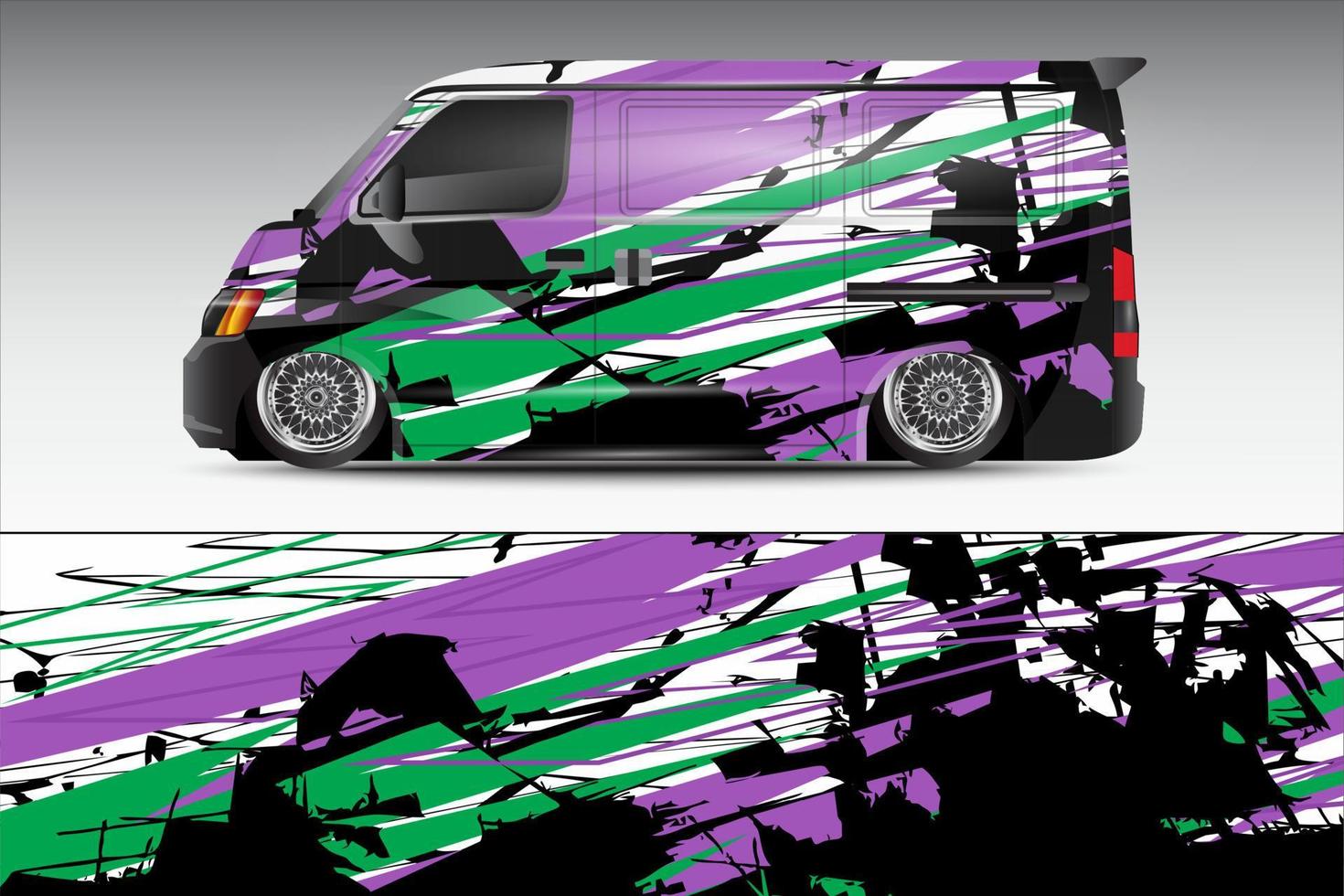 racing car wrap vector design for vehicle vinyl stickers and automotive company sticker livery