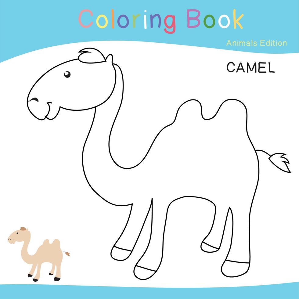 Coloring animal worksheet. Educational printable coloring worksheet. Vector file.