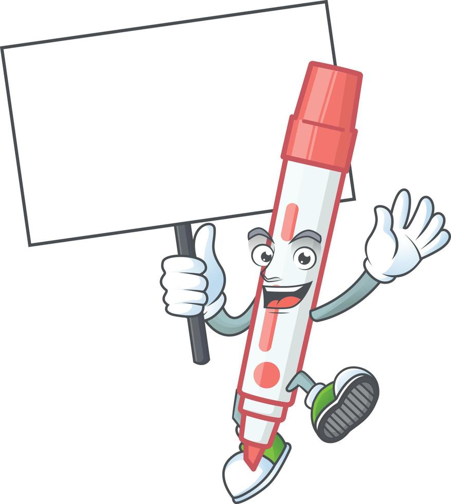 Red White Board Marker Vector