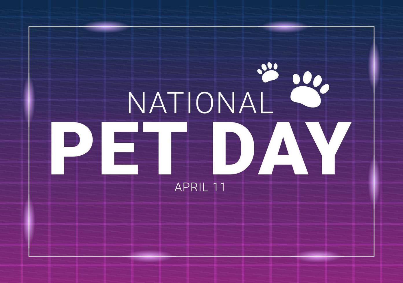 National Pet Day on April 11 Illustration with Cute Pets of Cats and Dogs for Web Banner or Landing Page in Flat Cartoon Hand Drawn Templates vector