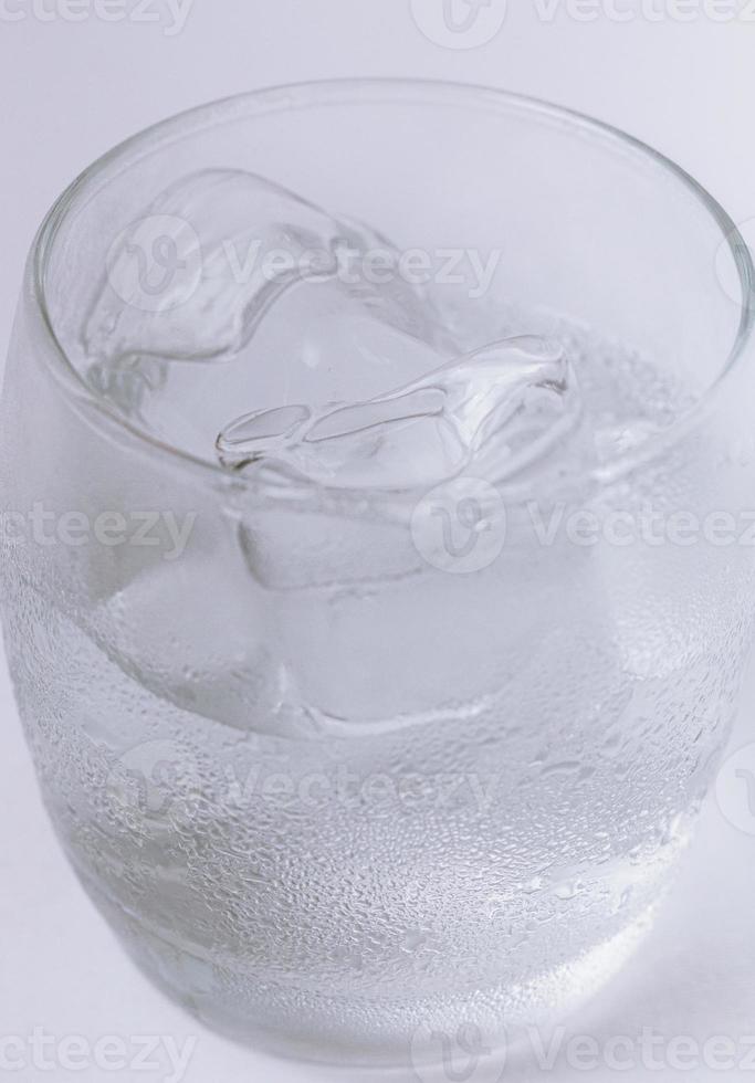 ice on a white background photo