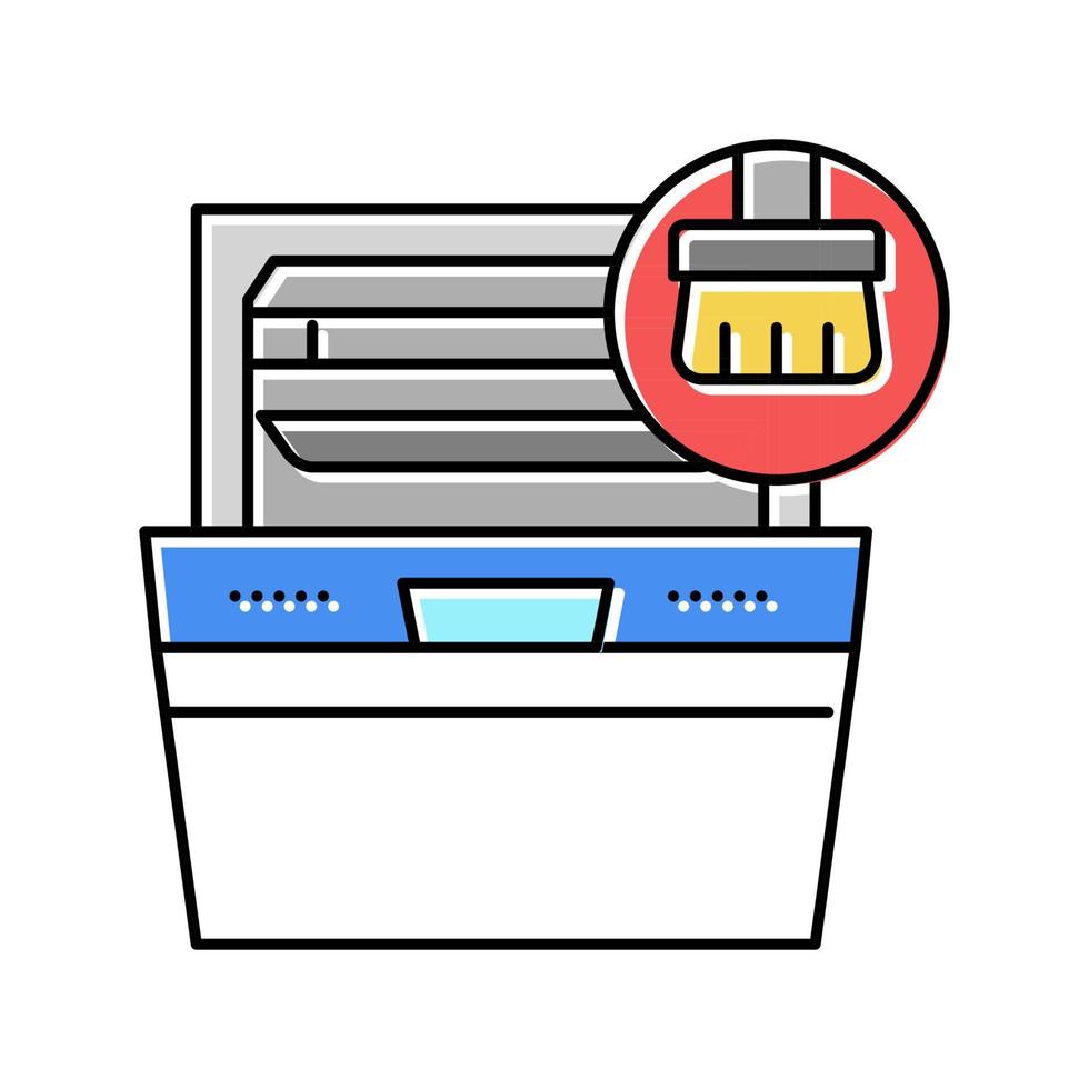 oven cleaning color icon vector illustration