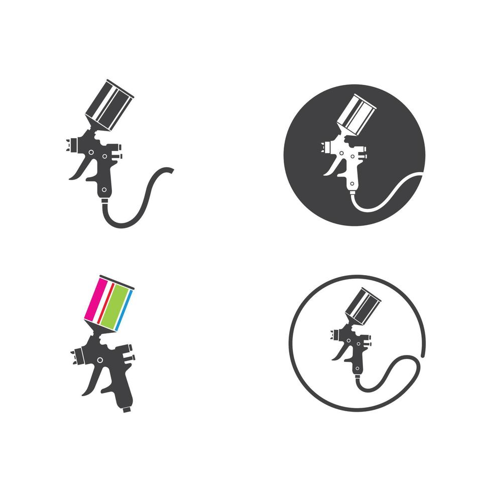 spray gun paint logo icon vector illustration