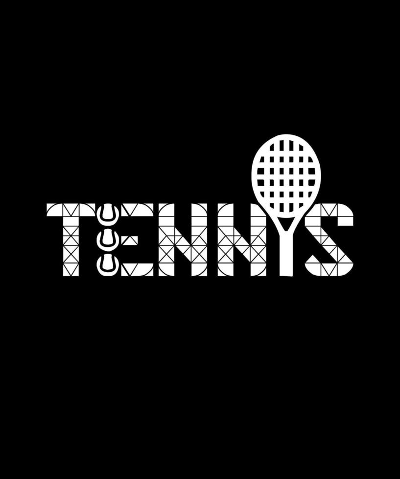 diseño de camiseta de vector de ilustración de tenis