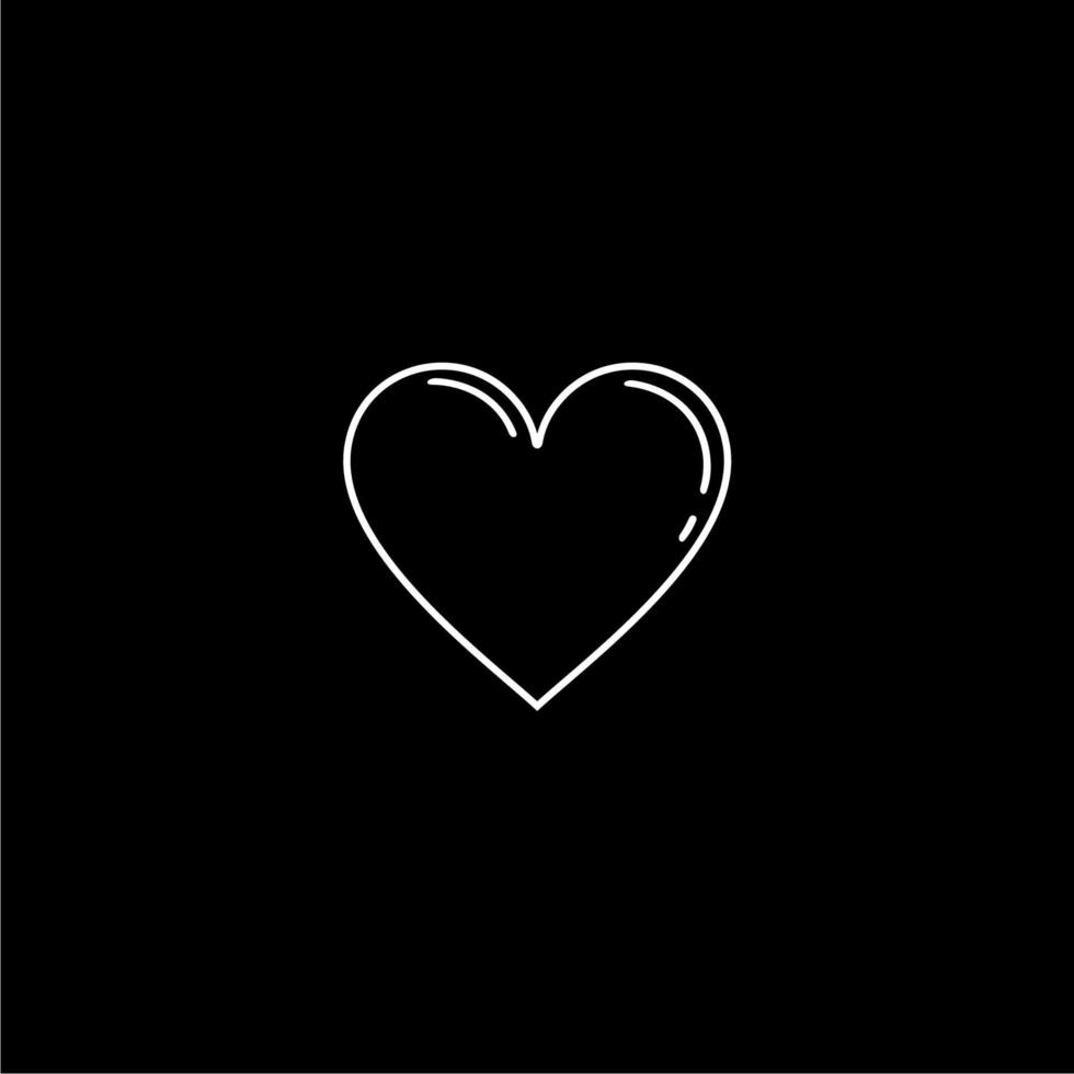 en forma de corazón símbolo de icono de amor para pictograma, ilustración de arte, aplicaciones, sitio web, día de San Valentín, logotipo o elemento de diseño gráfico. ilustración vectorial vector