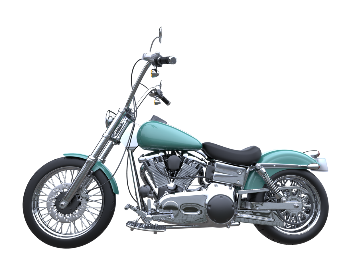 Motorcycle isolated on transparent background. 3d rendering - illustration png