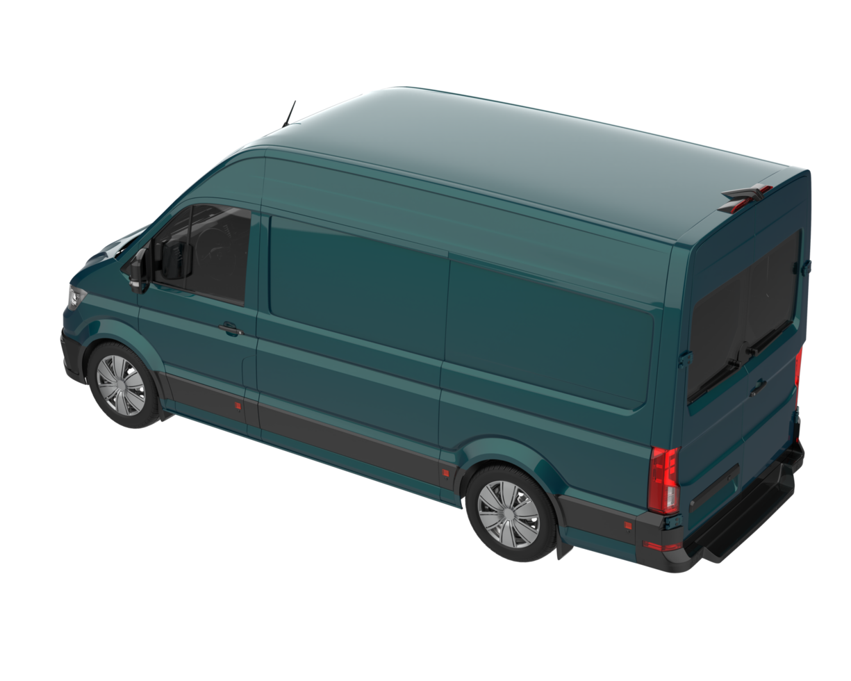 Cargo van isolated on transparent background. 3d rendering - illustration png