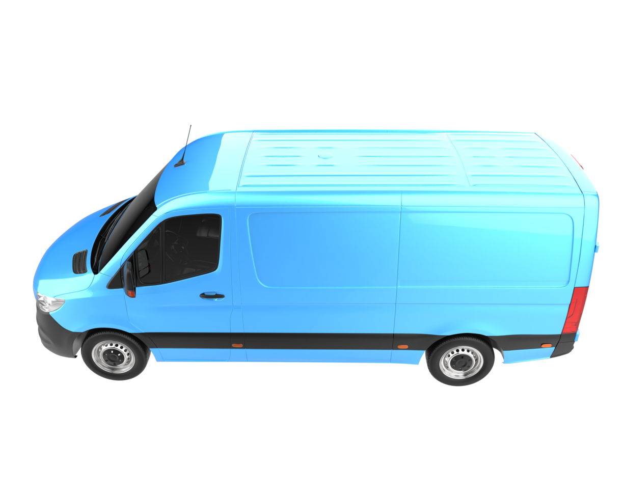 Cargo van isolated on transparent background. 3d rendering - illustration png