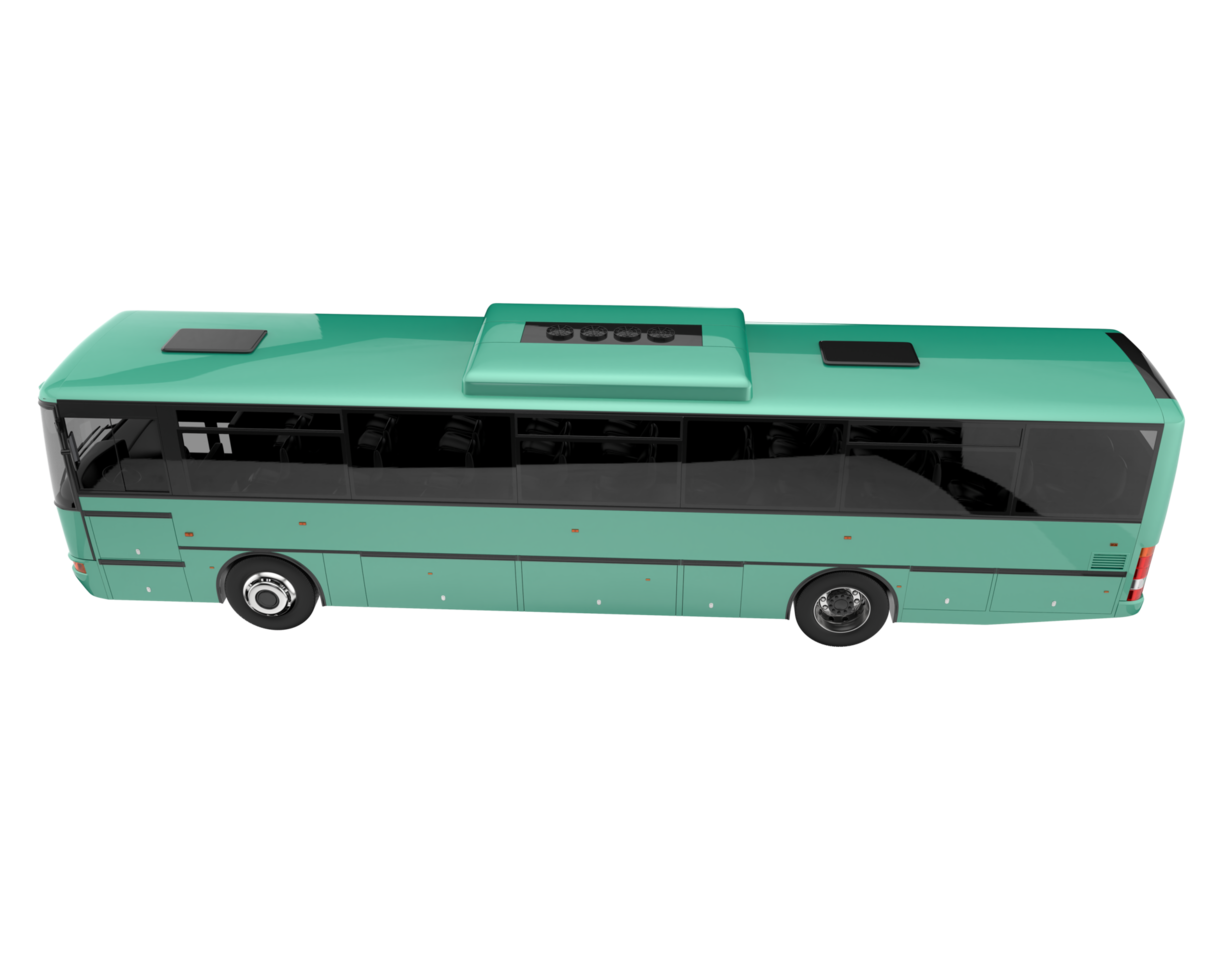 City bus isolated on transparent background. 3d rendering - illustration png
