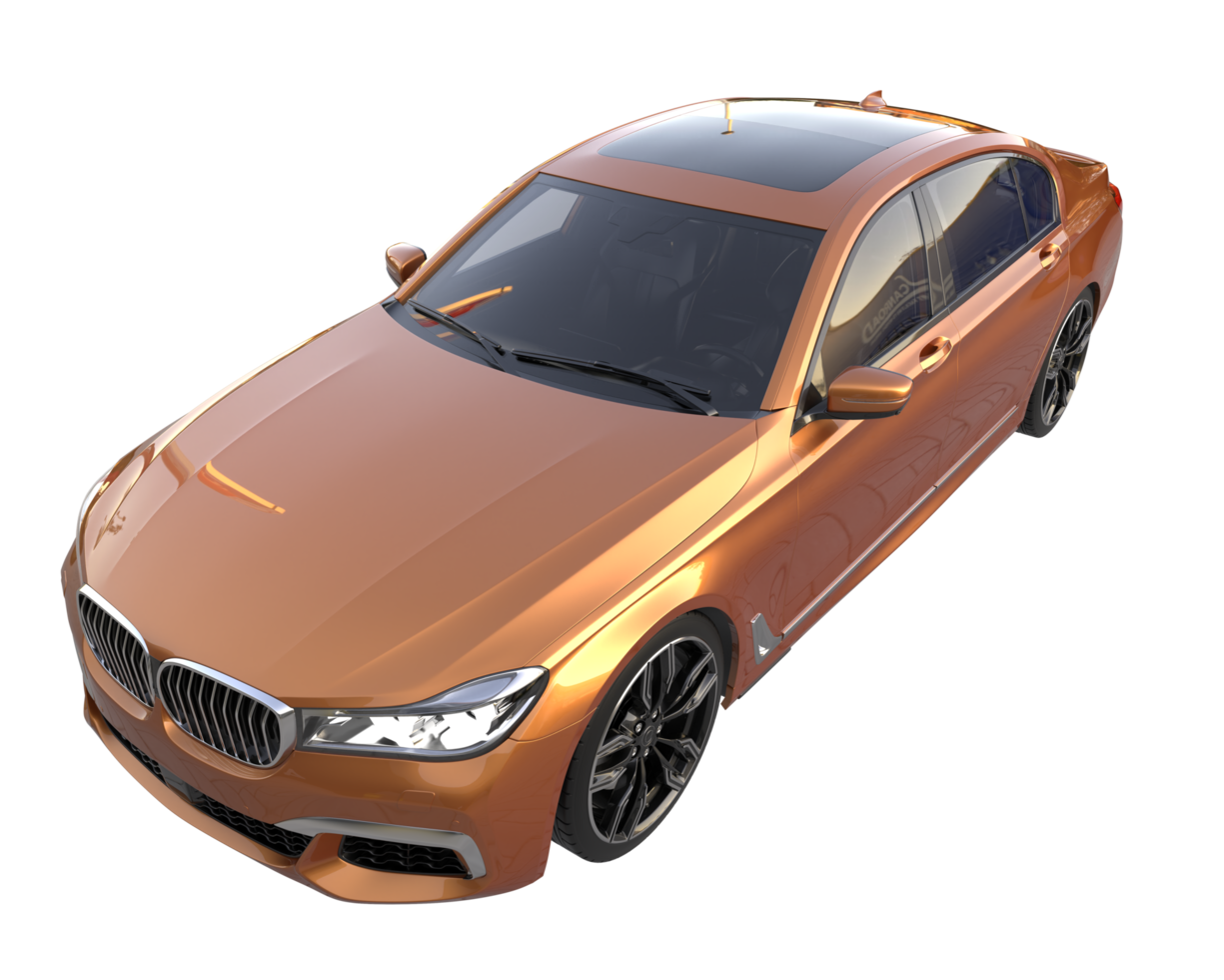 Modern car isolated on transparent background. 3d rendering - illustration png