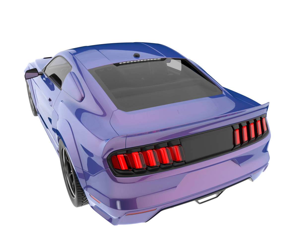 Muscle car isolated on transparent background. 3d rendering - illustration png