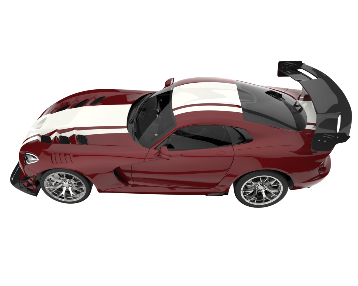 Muscle car isolated on transparent background. 3d rendering - illustration png