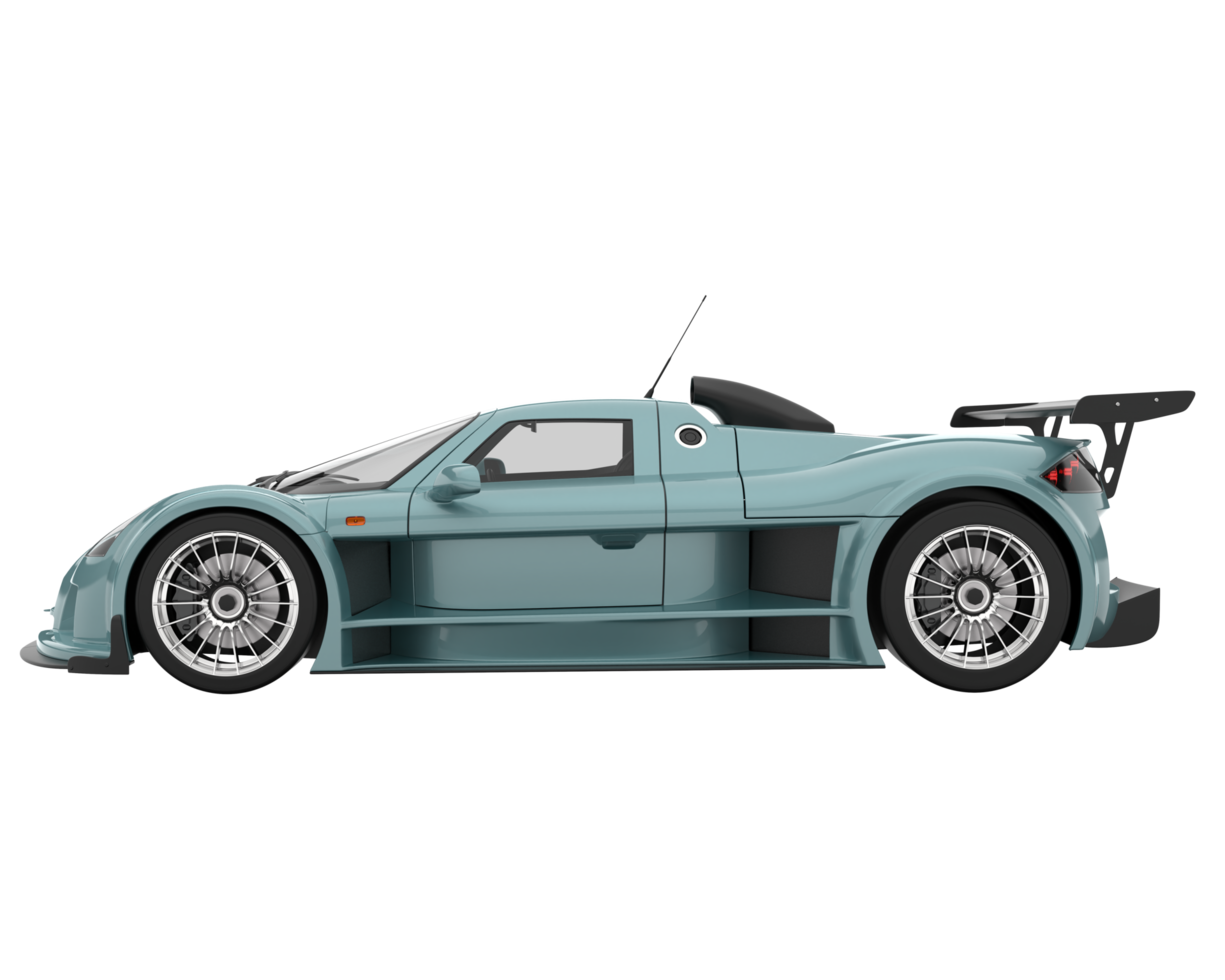 voiture de course isolée sur fond transparent. rendu 3d - illustration png