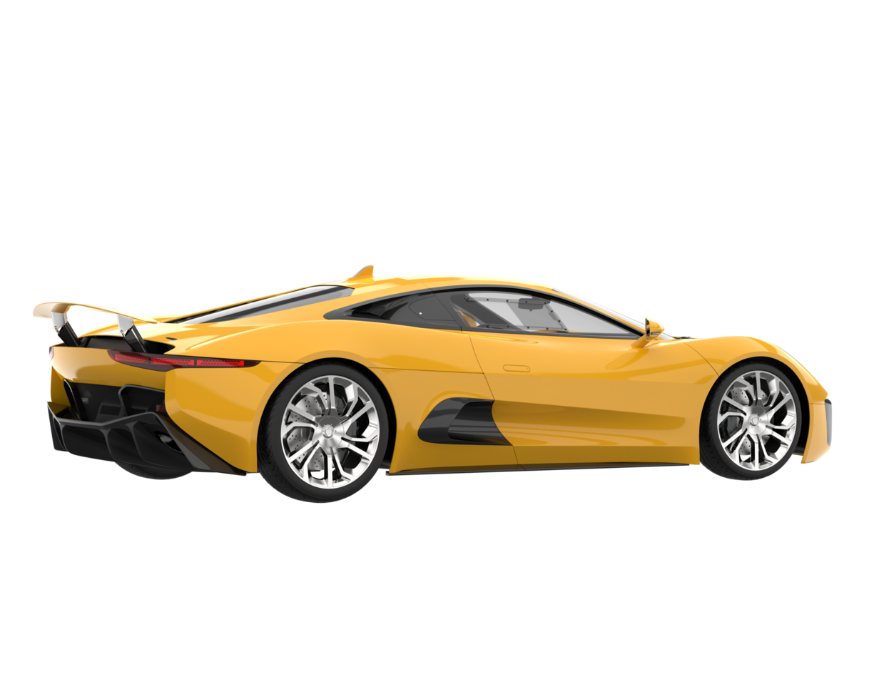 coche de carreras aislado sobre fondo transparente. Representación 3d - ilustración png