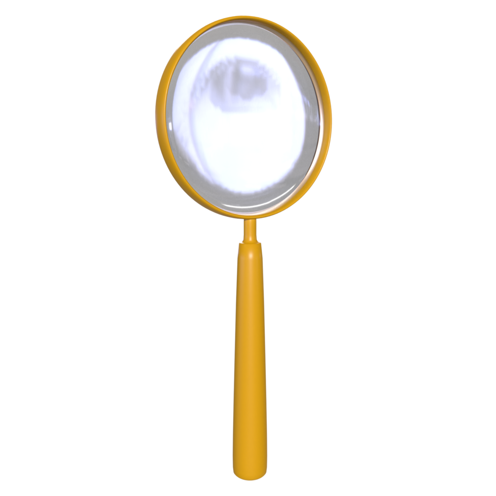 Magnifying glass isolated on transparent png