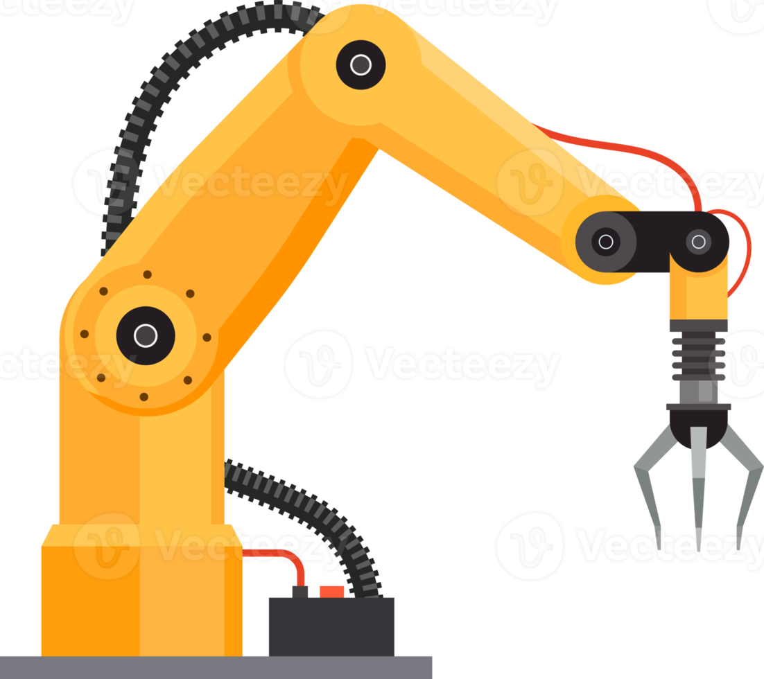 bras robotisé industriel png