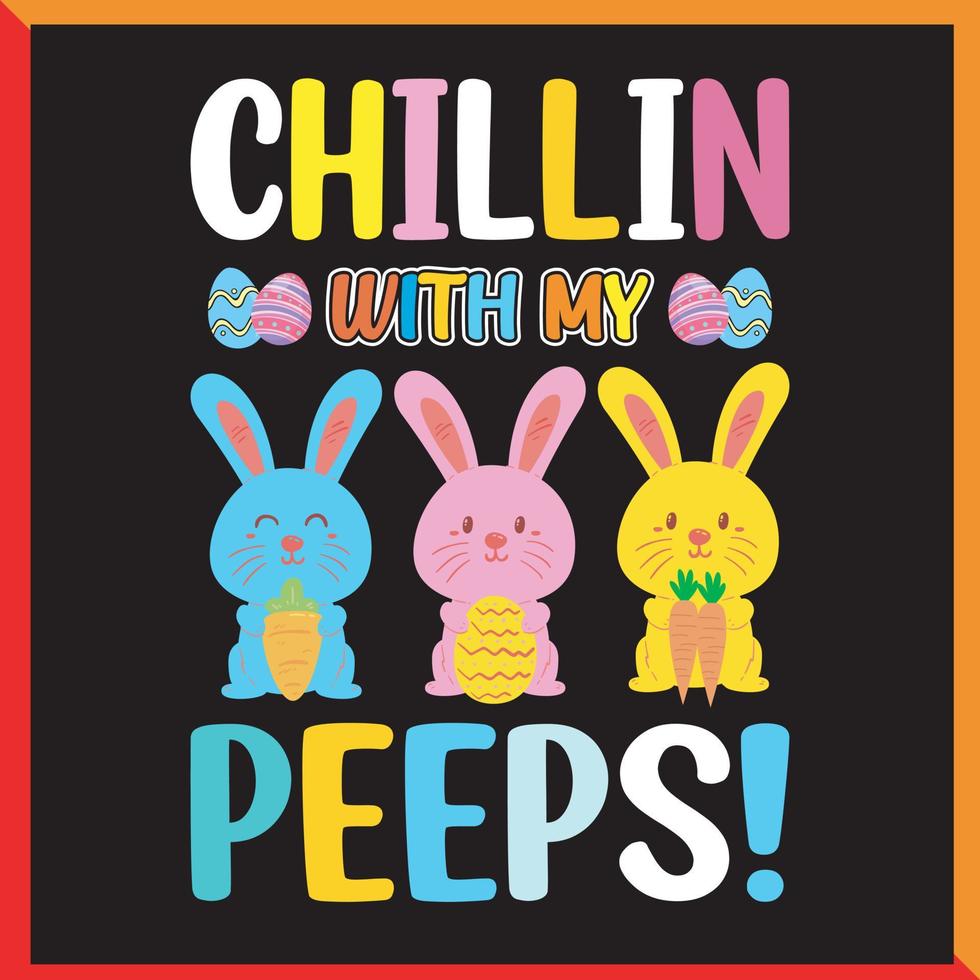 happy easter day illustrator t shirt design vector