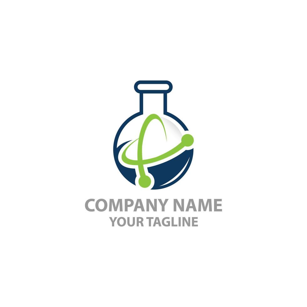 Stats Labs Logo Design Template,market Labs Stats Logo Design Template combining lab bottle and statistic up trend. vector