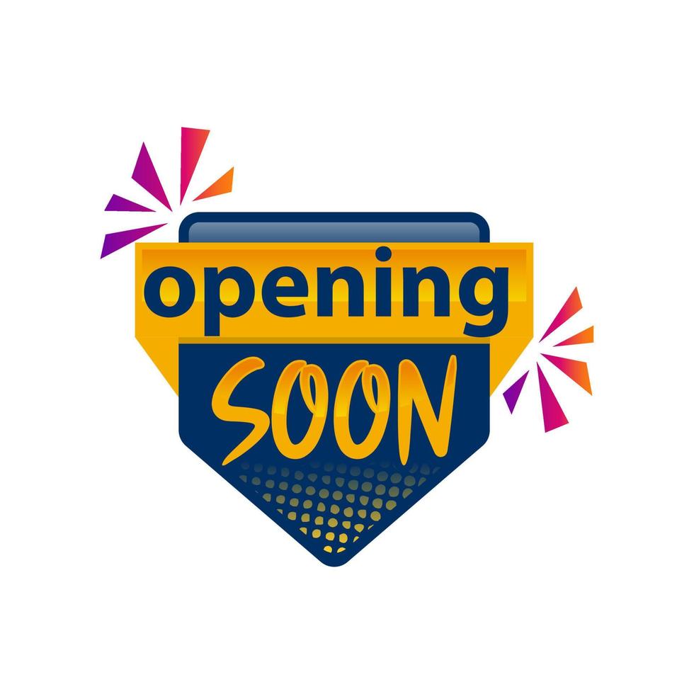 opening soon banner template. opening soon ribbon label sign vector