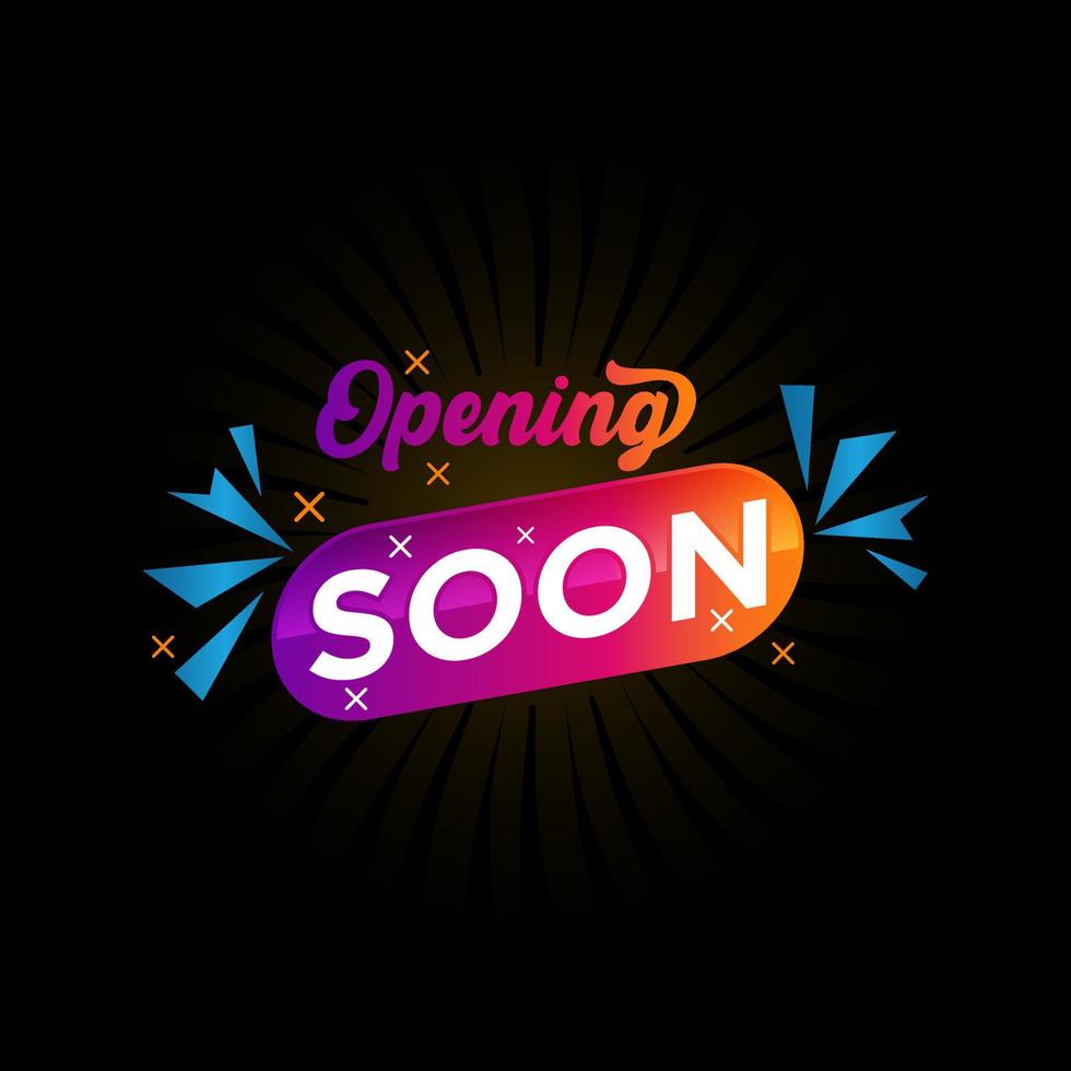 opening soon banner template. opening soon ribbon label sign vector