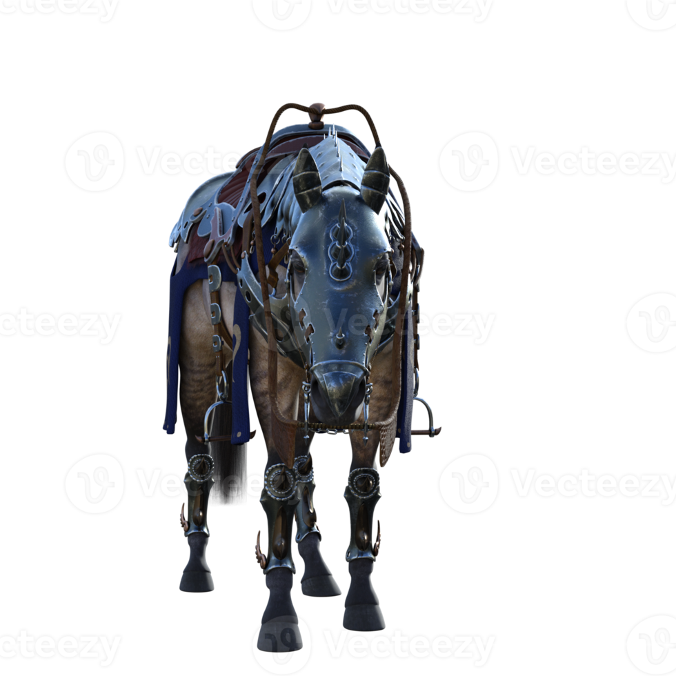 chevalier cheval rendu 3d isolé png