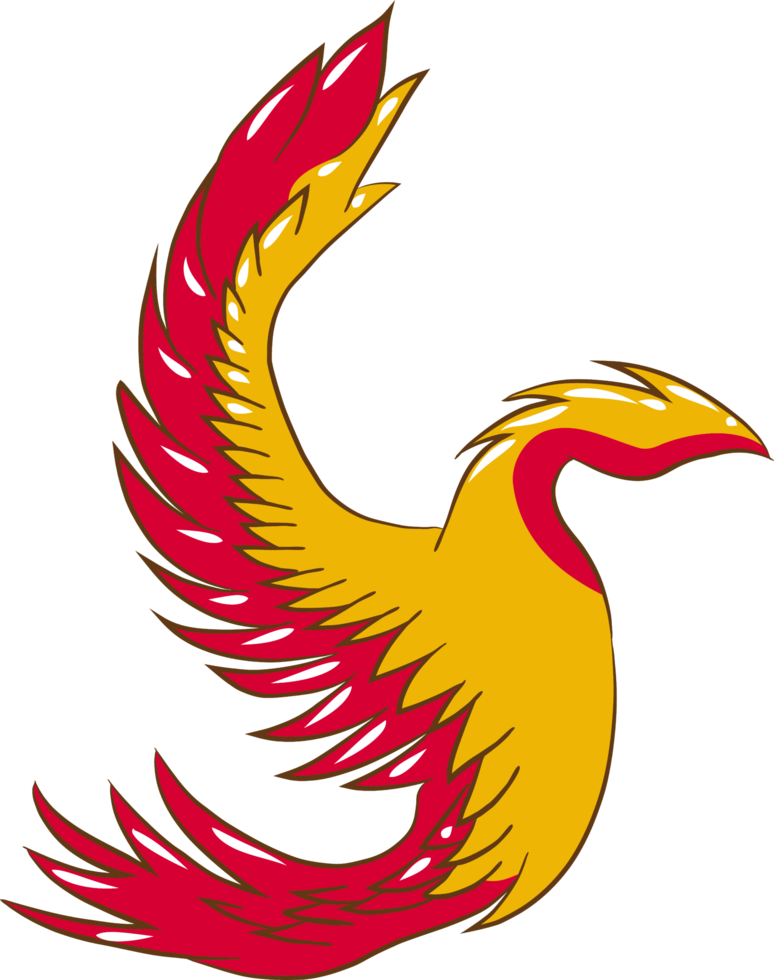 Phoenix png graphic clipart design